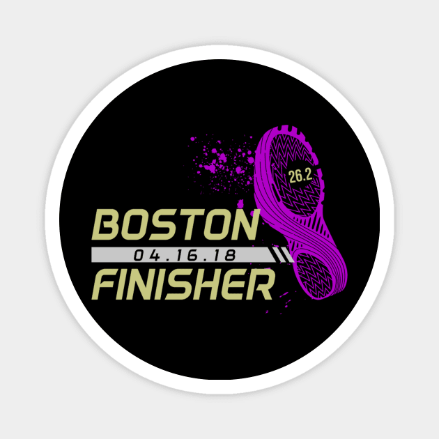 Boston Runner Finisher Marathon 2018 Magnet by teudasfemales